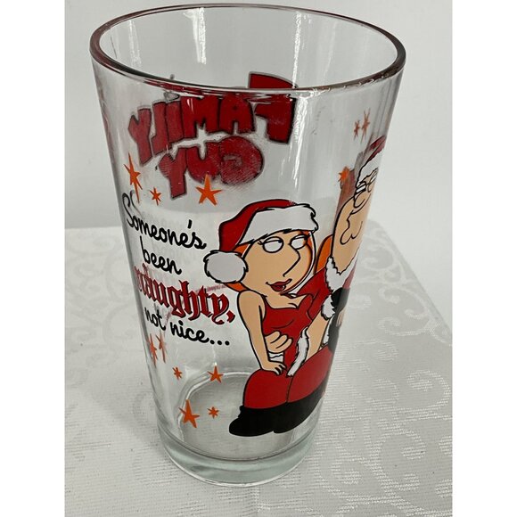 Family Guy Christmas Holiday Glass Set‎ Of 3 Featuring Stewie & Brian - Picture 4 of 6